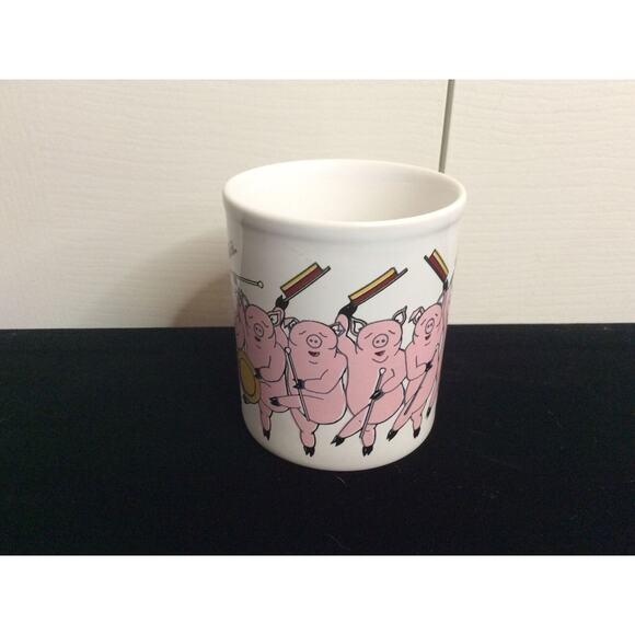 Kiln Craft S.H.O. Dancing Chorus Line Pig Coffee Tea Coco Mug Cup - Picture 2 of 7